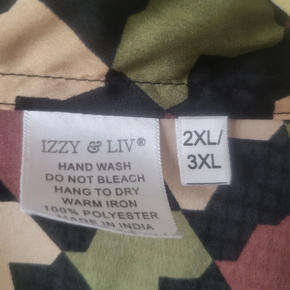 Geometric Patterned Button-Up Dress - Picture 4 of 7